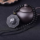 Black Obsidian Yin Yang Pendant Necklace