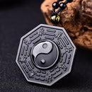 Black Obsidian Yin Yang Pendant Necklace