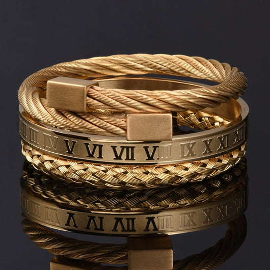 Custom Roman Numeral Cuff Bracelet