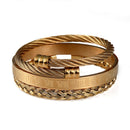 Cuffed Roman Numeral Bracelet Set