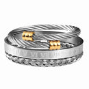 Cuffed Roman Numeral Bracelet Set
