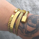 Cuffed Roman Numeral Bracelet Set