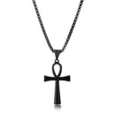 Solid Ankh Pendant Necklace