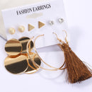 Stud Hoops & Tassels Earring Sets