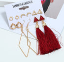 Stud Hoops & Tassels Earring Sets