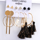 Stud Hoops & Tassels Earring Sets