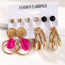 Stud Hoops & Tassels Earring Sets