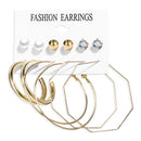 Stud Hoops & Tassels Earring Sets