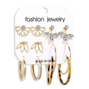 Stud Hoops & Tassels Earring Sets